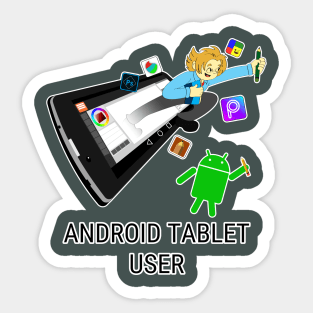 Android Tablet User Sticker